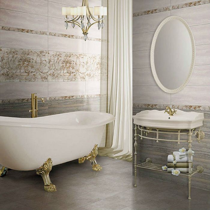 Облицовочная плитка Прованс серый (верх) 17-00-06-865 60х20см (в упаковке 1,2 кв.м)