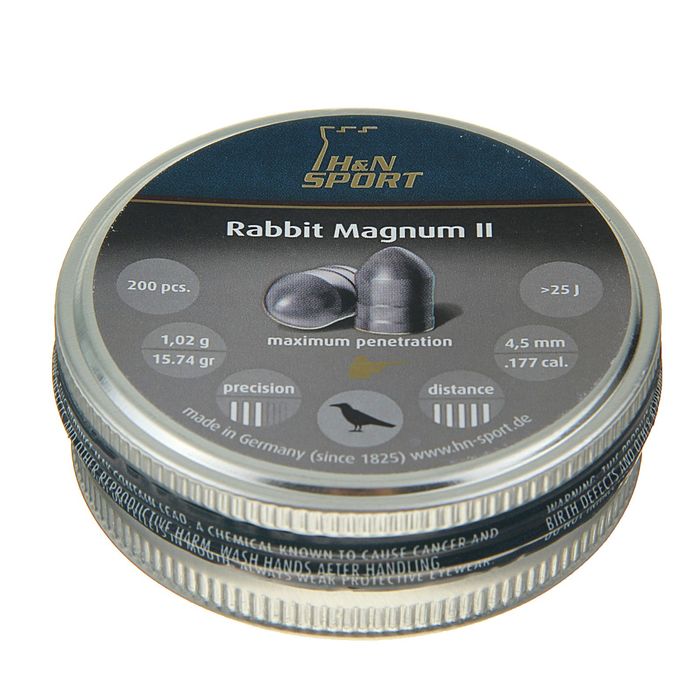 Пули пневм. "H&N Rabbit Magnum II", для винт., 4,5 мм., 15,74 гран. (200 шт.), шт 142