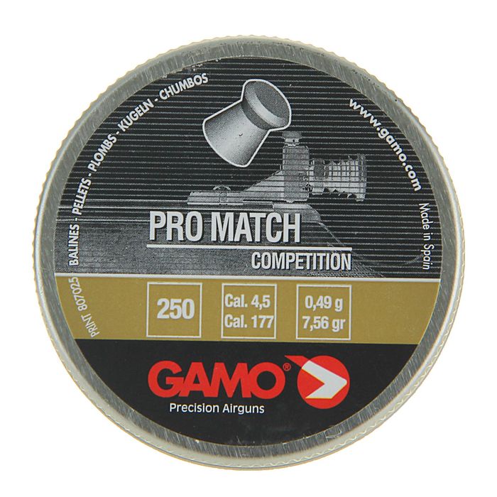 Пули пневм. "Gamo Pro-Match", кал. 4,5 мм. (250 шт.), шт