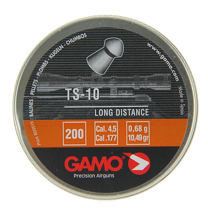 Пули пневм. "Gamo TS-10", кал. 4,5 мм., 10,5 гран (200 шт.) шт