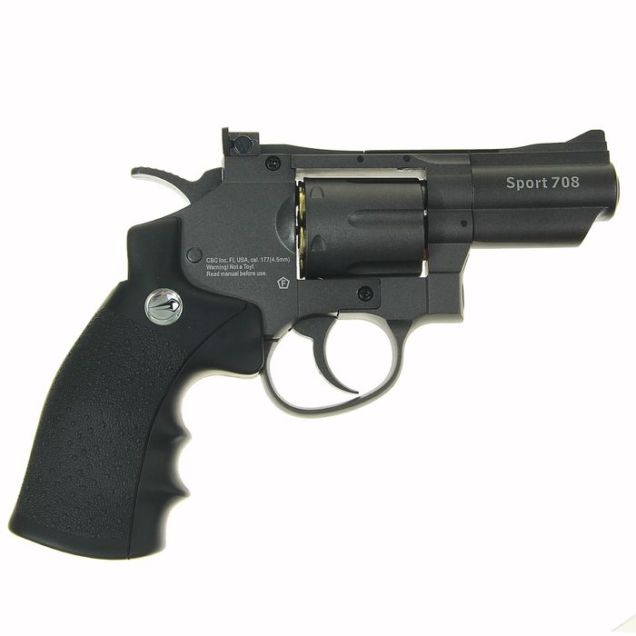 Револьвер пневматический BORNER Super Sport 708, кал. 4,5 мм (с картриджи 6 шт.), 8.4032, шт 14212