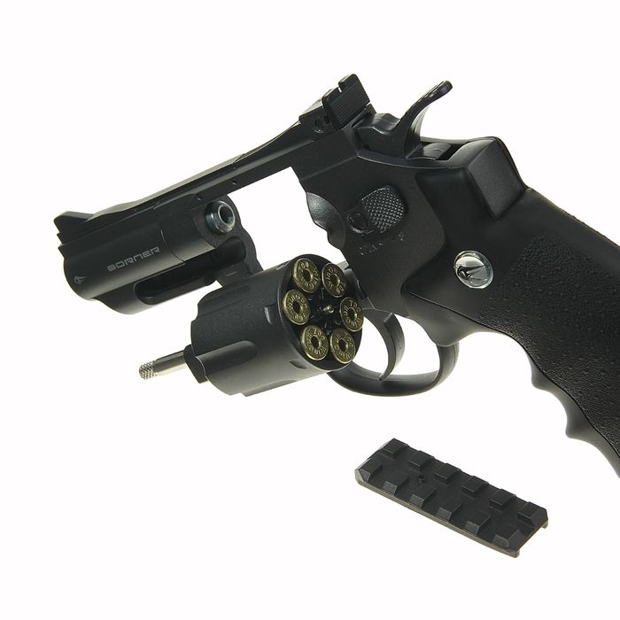 Револьвер пневматический BORNER Super Sport 708, кал. 4,5 мм (с картриджи 6 шт.), 8.4032, шт 14212