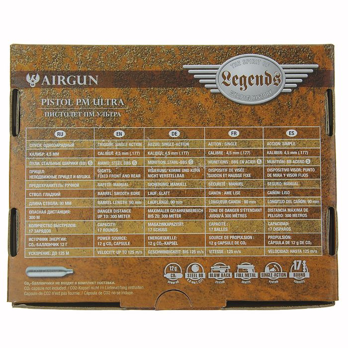 Пистолет пневматический Umarex ПМ Ultra, 5.8137, шт