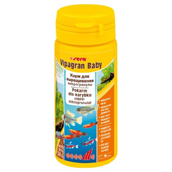 Корм для молоди рыб Sera Vipagran Baby 50 мл, 24 г.