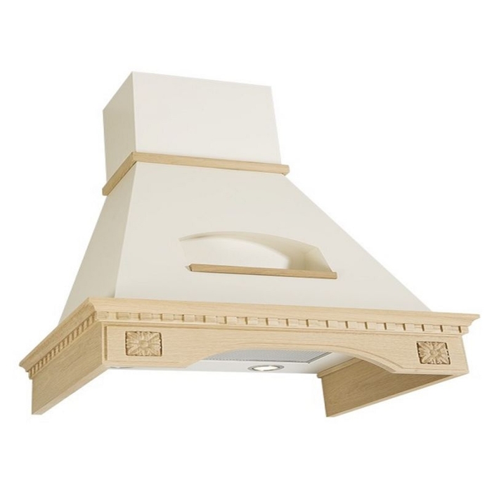 Вытяжка Elikor Бельведер Флореале 90П-650-П3Г, бежевый/дуб неокрашенный