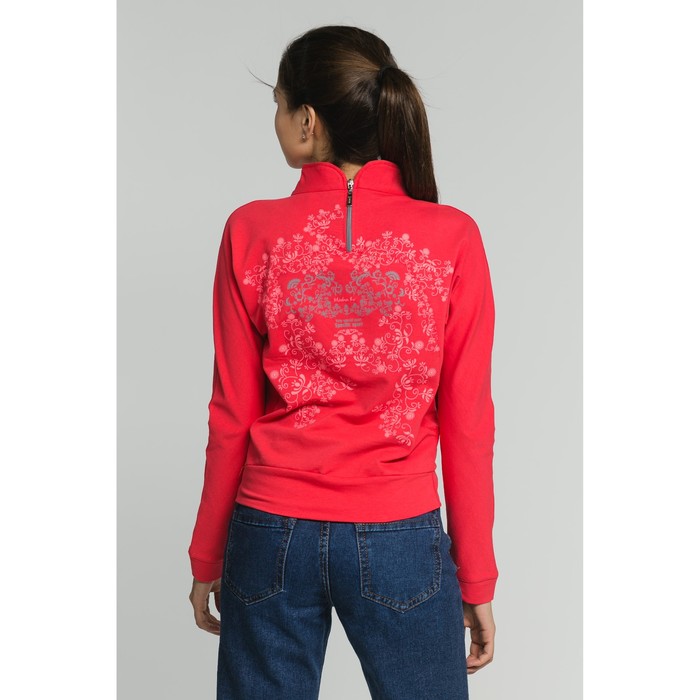 Толстовка женская на молнии, размер 42, цвет коралл (арт. М-22-05)