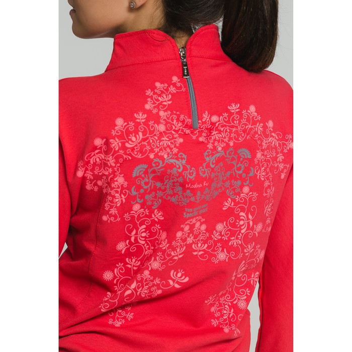 Толстовка женская на молнии, размер 42, цвет коралл (арт. М-22-05)