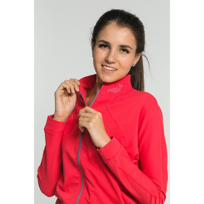 Толстовка женская на молнии, размер 44, цвет коралл (арт. М-22-05)