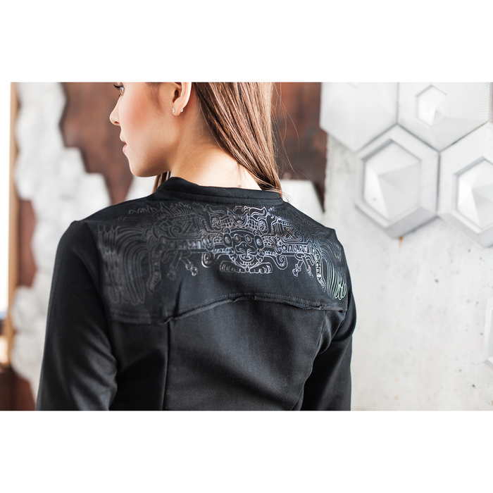 Толстовка женская на молнии, размер 42, цвет чёрный (арт. М-323-05)