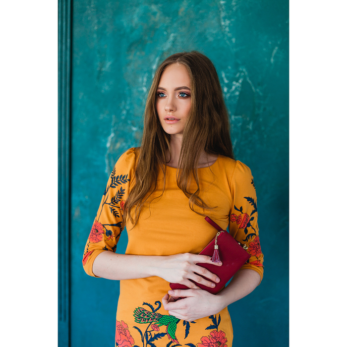 Платье женское М-231-05 горчичный, р-р 42