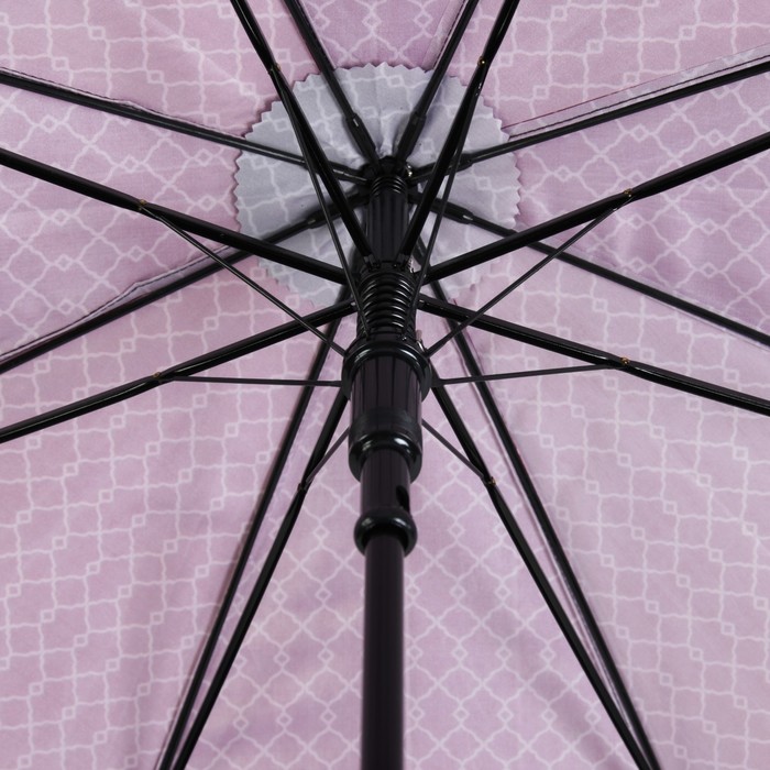 Зонт-трость, полуавтоматический, R=54см, цвет фиолетово-розовый