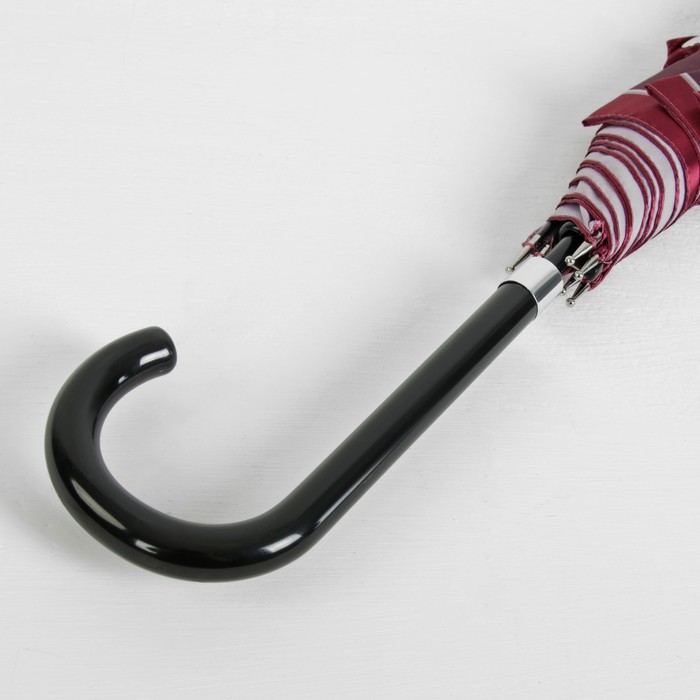 Зонт-трость, полуавтоматический, R=54см, цвет фиолетово-розовый