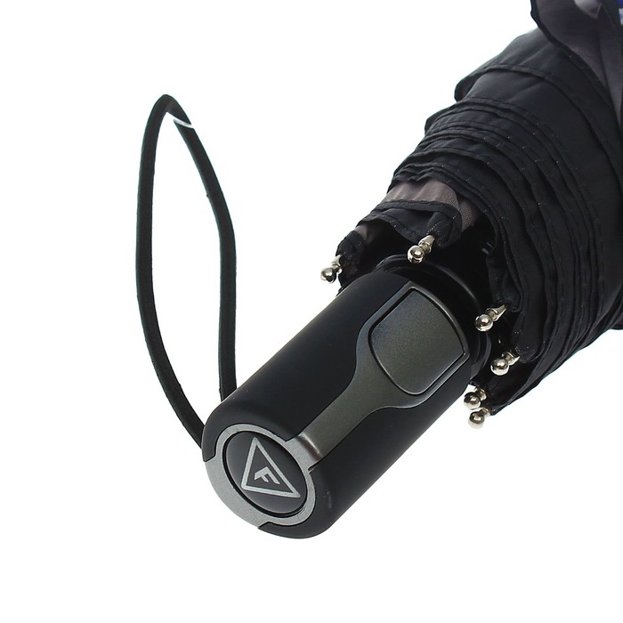 Зонт автоматический "Узор", R=52см, цвет серый/фиолетовый