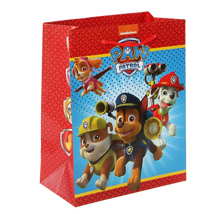Пакет подарочный "Щенячий патруль", 23 х 18 х 10 см, Nickelodeon PAW Patrol