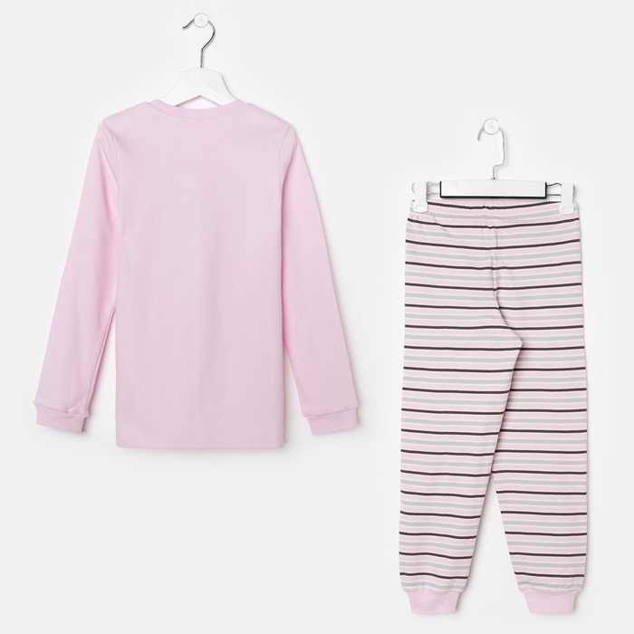 Пижама для девочки, рост 128 см (64), цвет светло-розовый