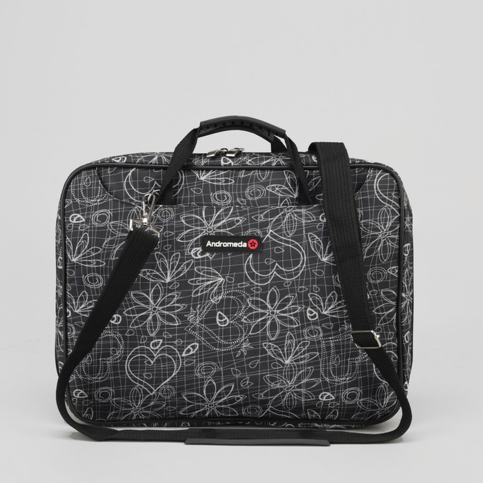 Сумка деловая на молнии "Дизайн", 1 отдел, чёрная