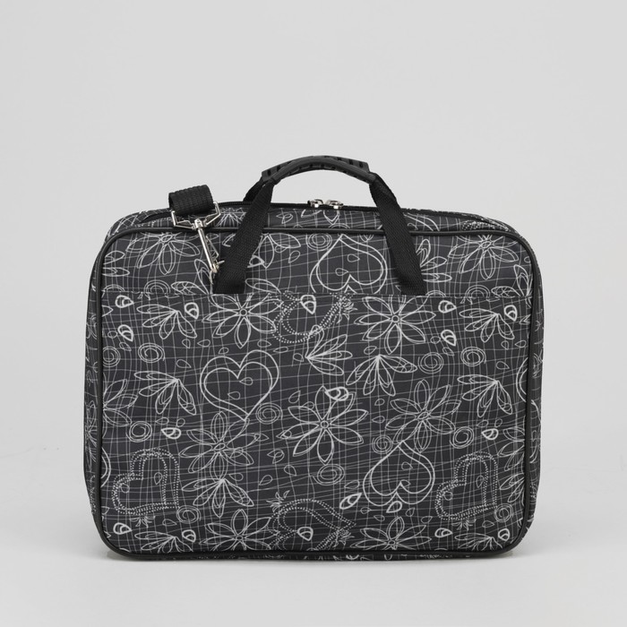 Сумка деловая на молнии "Дизайн", 1 отдел, чёрная