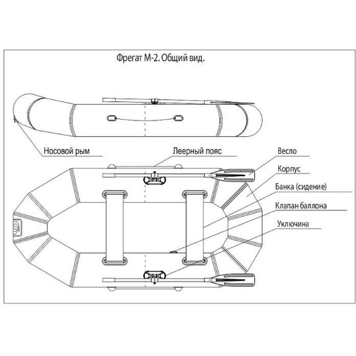 Лодка Фрегат М-2, зеленая