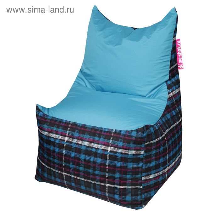 фото Кресло - мешок «трон», ширина 70 см, глубина 70 см, высота 110 см, цвет синий me-shok