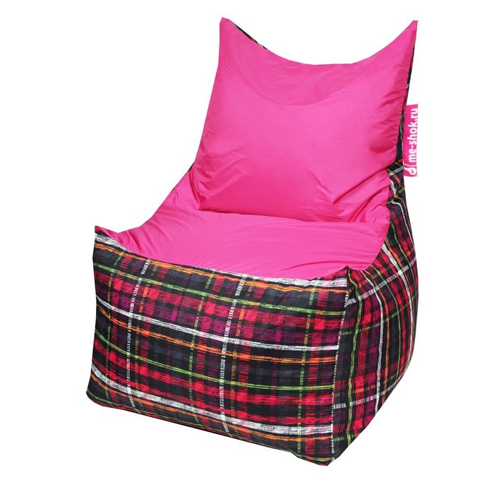 Кресло-мешок "Трон", ширина 70 см, глубина 70 см, высота 110 см, цвет розовый