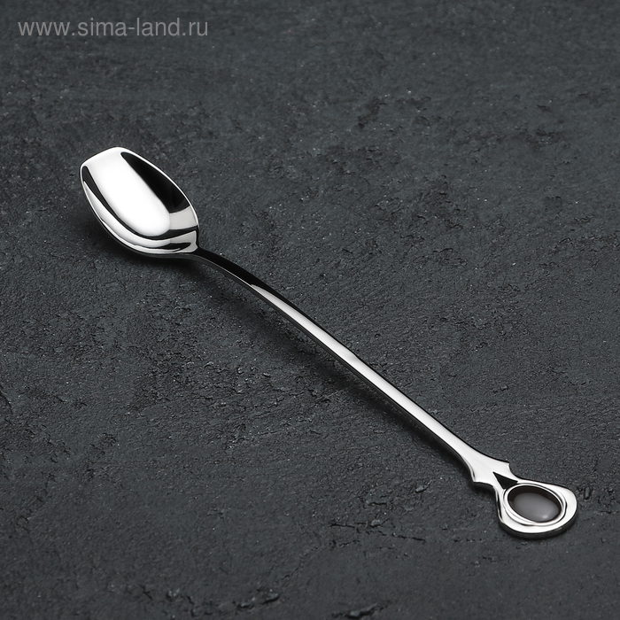 фото Кофейная ложка «серебро», h=18 см, толщина 2 мм tima