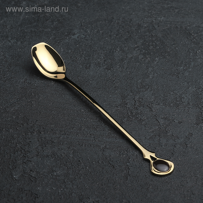 фото Кофейная ложка «золото», h=18 см, толщина 2 мм tima