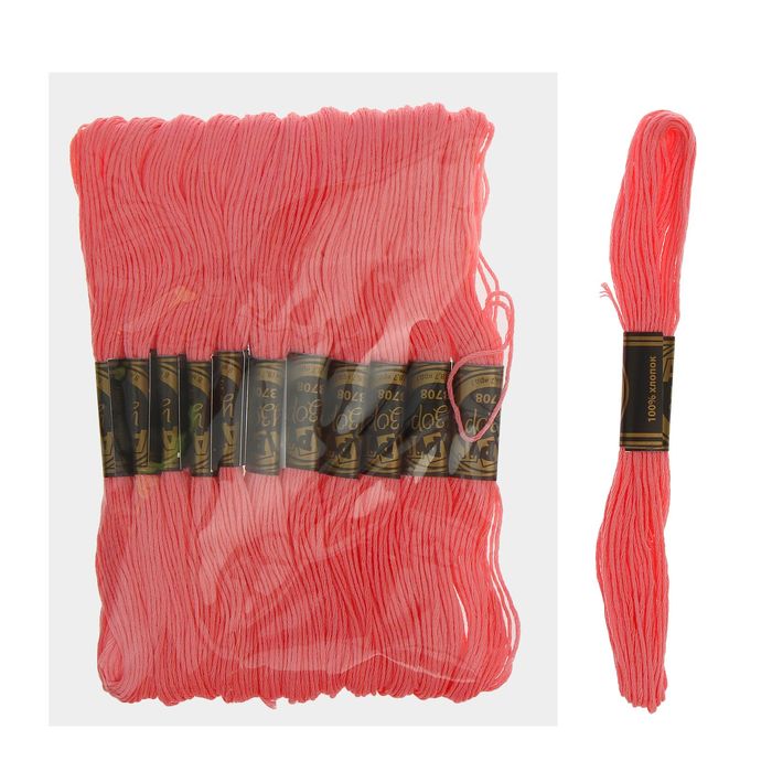 Мулине, № 3708, 8±1м, цвет бледно-розовый