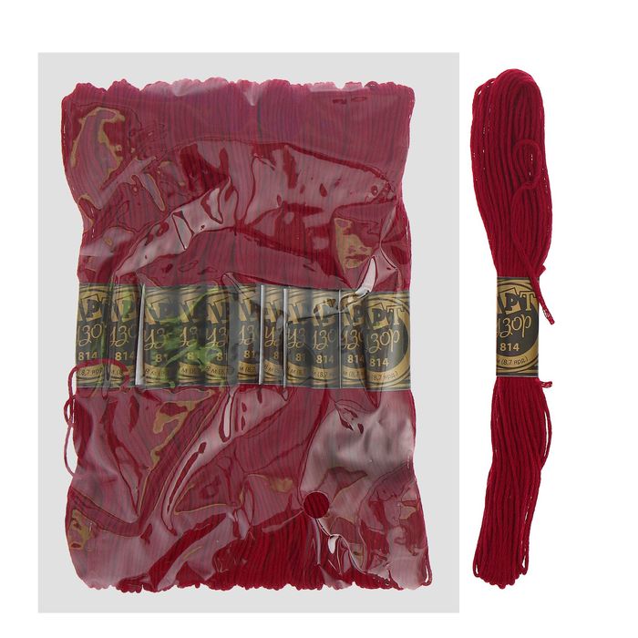 Мулине, № 814, 8±1м, цвет тёмно-бордовый