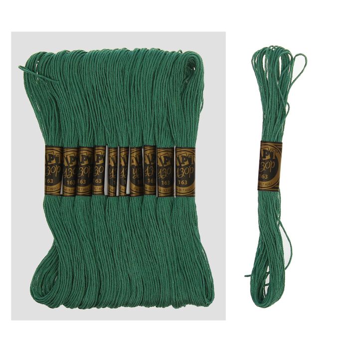 Мулине, № 163, 8±1м, цвет тёмно-зелёный