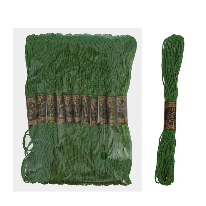 Мулине, № 987, 8±1м, цвет тёмно-зелёный