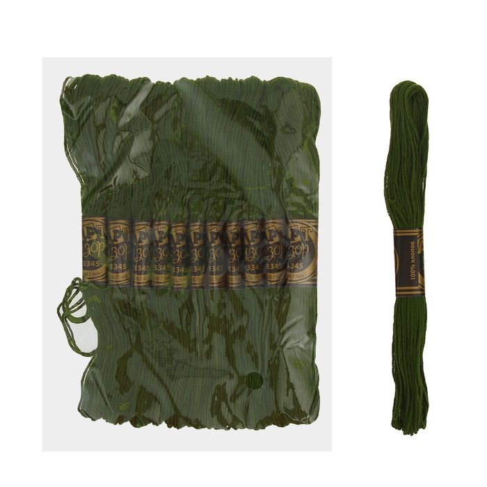 Мулине, № 3345, 8±1м, цвет болотный