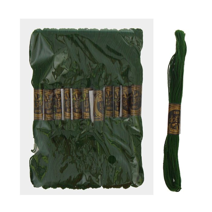 Мулине, № 895, 8±1м, цвет тёмно-зелёный