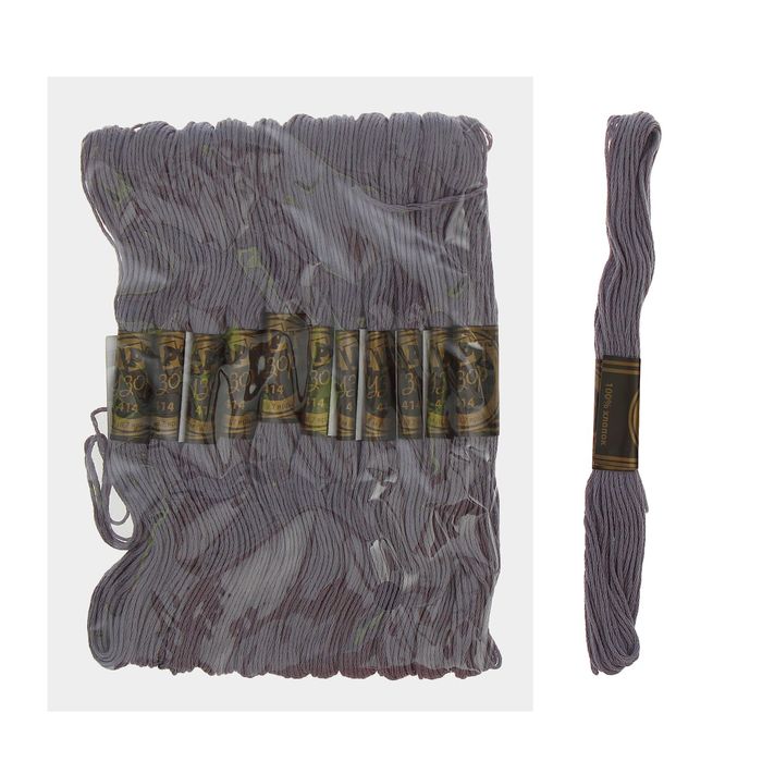 Мулине, № 414, 8±1м, цвет тёмно-серый