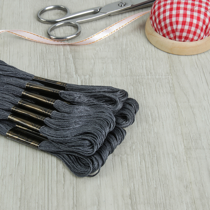 Мулине, № 413, 8±1м, цвет тёмно-серый