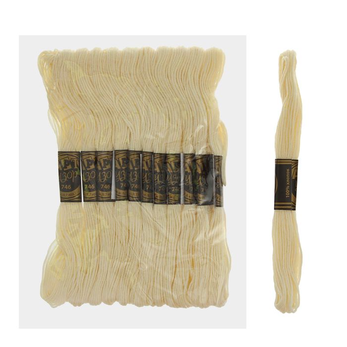 Мулине, № 746, 8±1м, цвет бледно-кремовый