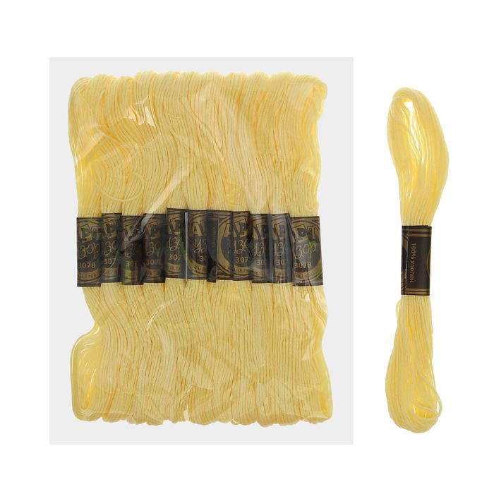 Мулине, № 3078, 8±1м, цвет бледно-жёлтый
