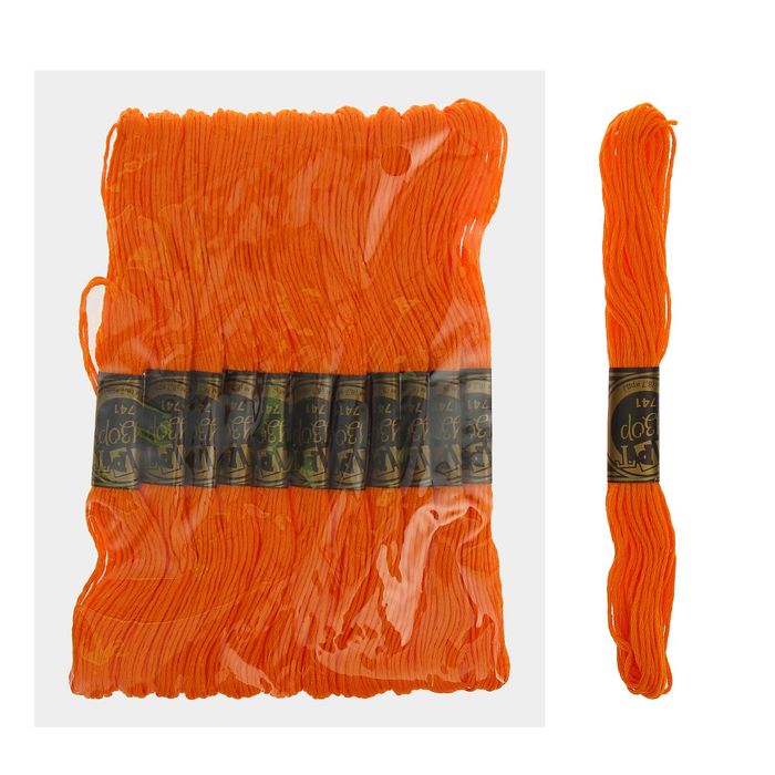 Мулине, № 741, 8±1м, цвет морковный