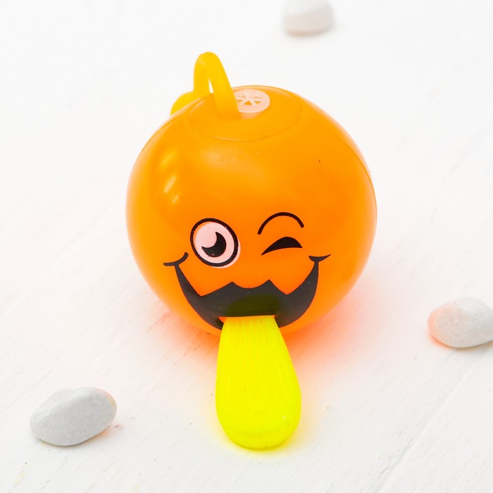 Мяч световой "Смайл" с языком, цвета МИКС