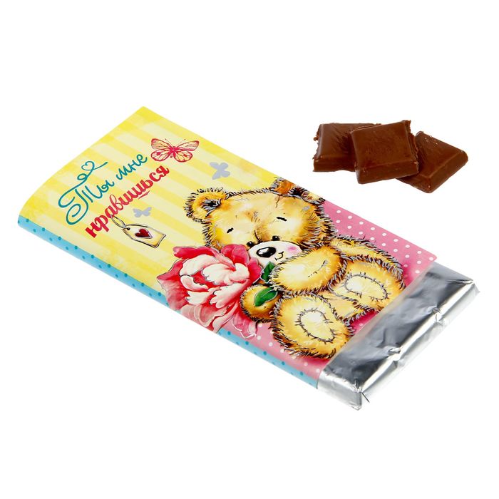 Обертка для шоколада "Ты мне нравишься", 18,2 х 15,5 см