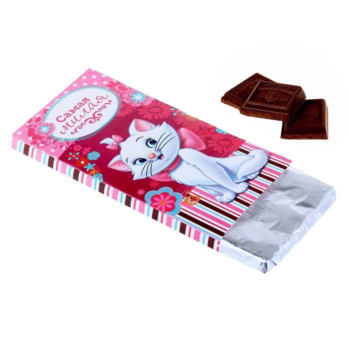 Обертка для шоколада "Самая милая", Коты-аристократы, 18,2 х 15,5 см