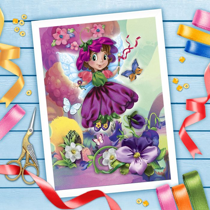 Вышивка лентами "Фея", 25 х 35 см