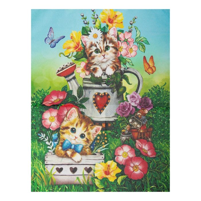 Вышивка лентами "Котята", 35 х 45 см