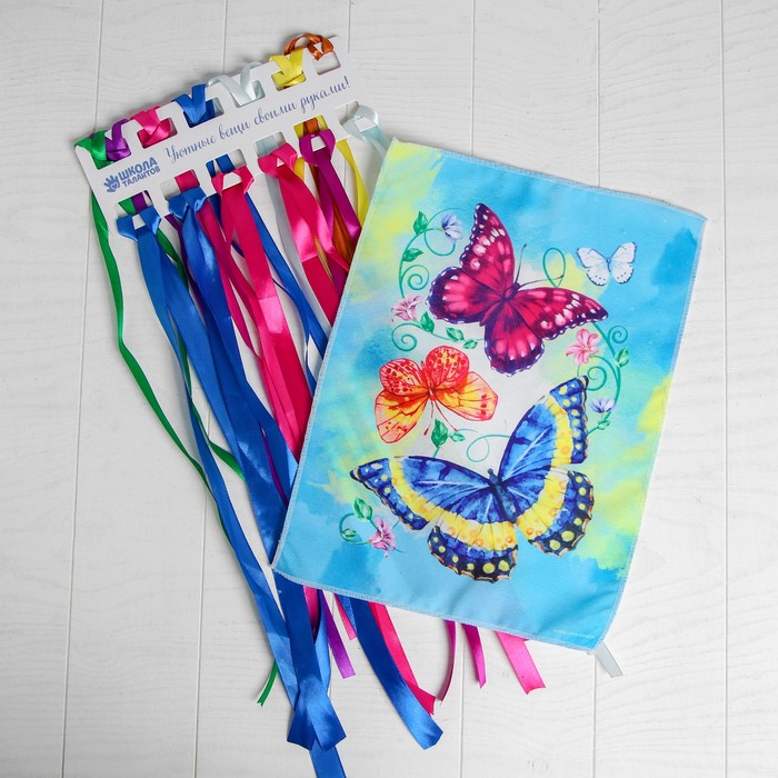 Вышивка лентами "Бабочки", 25 х 35 см