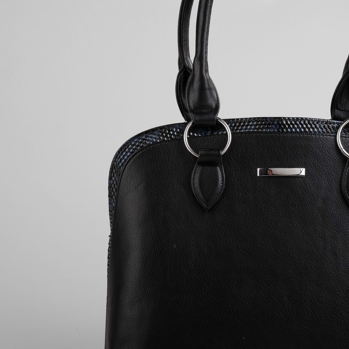 Сумка женская на молнии, 1 отдел, 1 наружный карман, чёрная