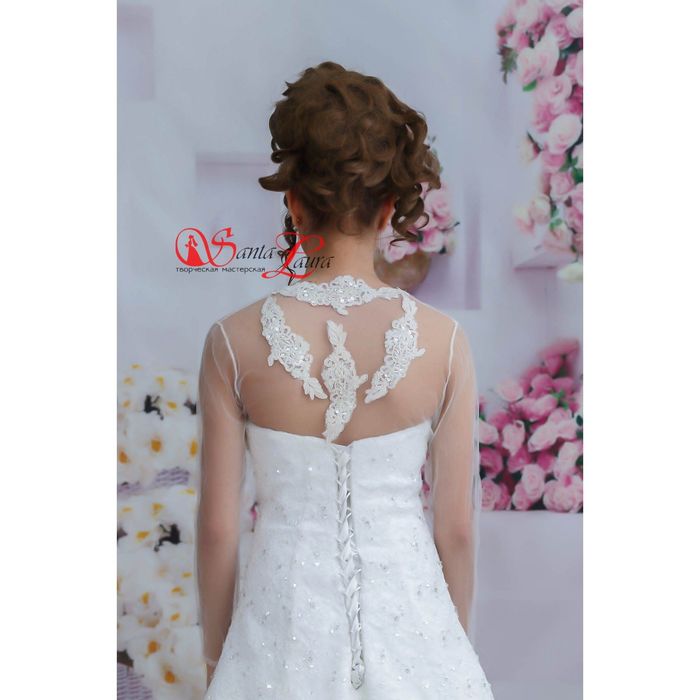 Болеро из фатина с кружевной окантовкой, размер 44 (M)