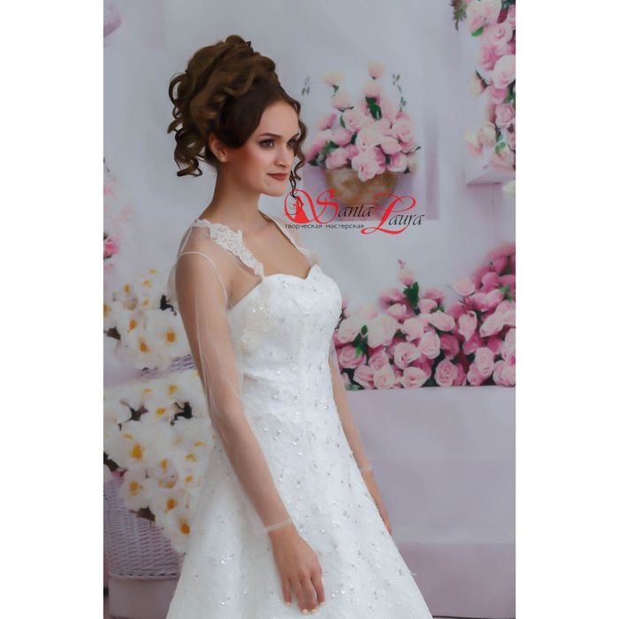 Болеро из фатина с кружевной окантовкой, размер 44 (M)