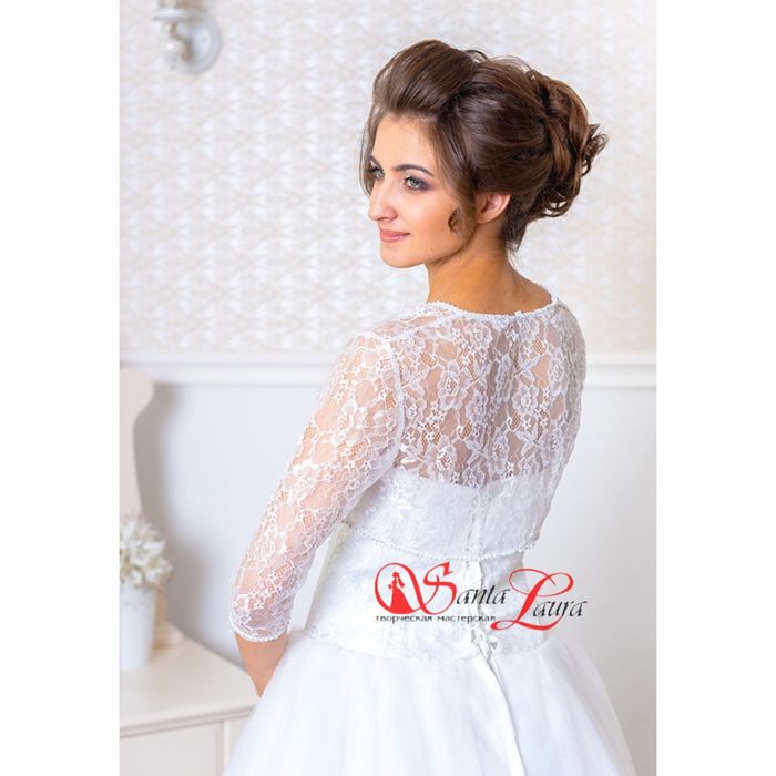 Болеро «Кружевное» с окантовкой, рукав 3/4, размер 42