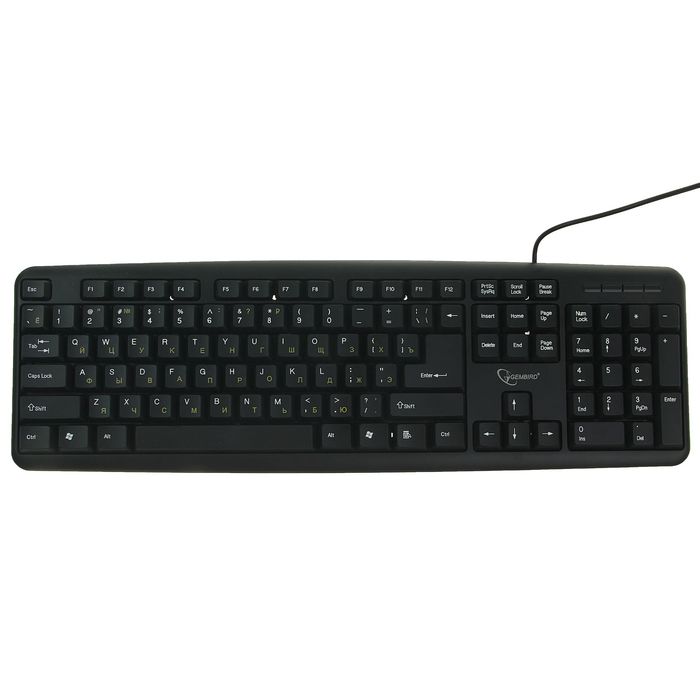 Клавиатура Gembird KB-8320U-BL, USB, 104 клавиши, черная