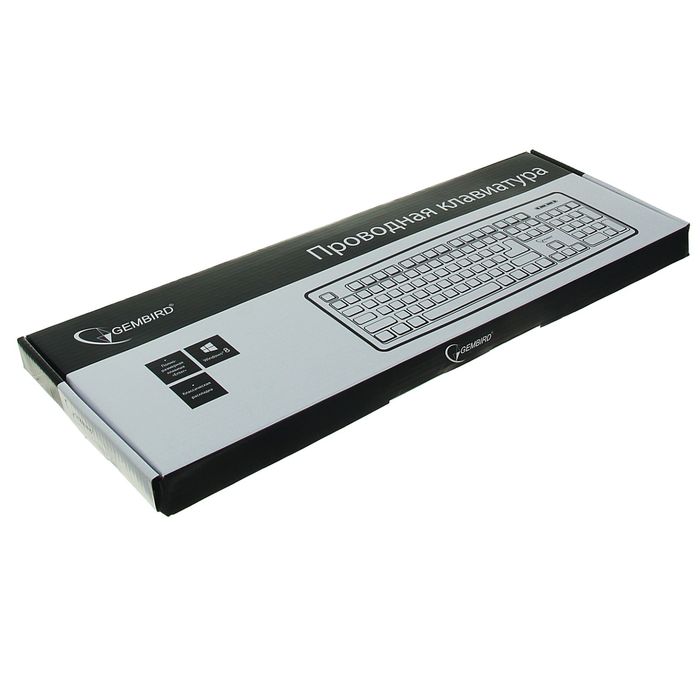 Клавиатура Gembird KB-8320U-BL, USB, 104 клавиши, черная