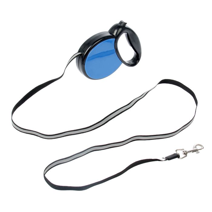 Рулетка 4,5 м до 35 кг со светоотражающей лентой, синяя